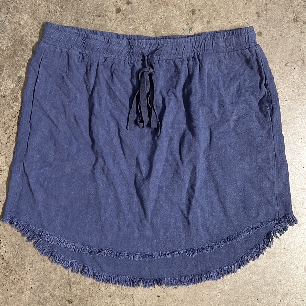NWT Umgee Navy Linen Skirt, Size L